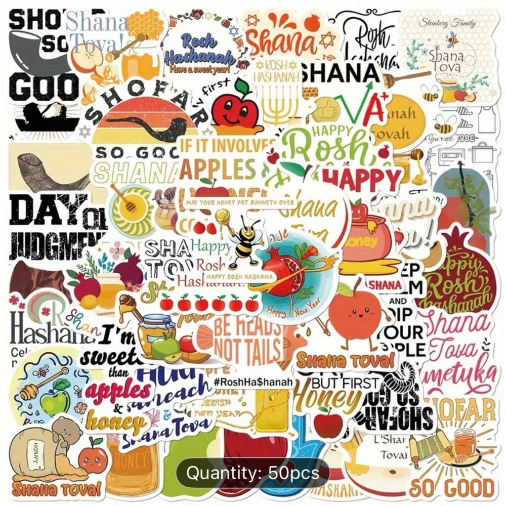 50 Festive Rosh Hashanah Stickers